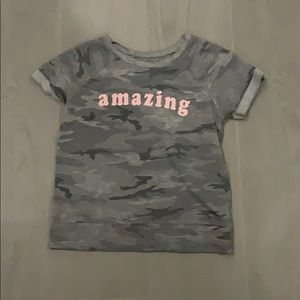 Camouflage Shirt Girls Kids Size 10-11